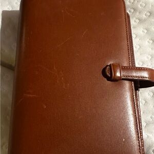 Coach Brown Leather Planner